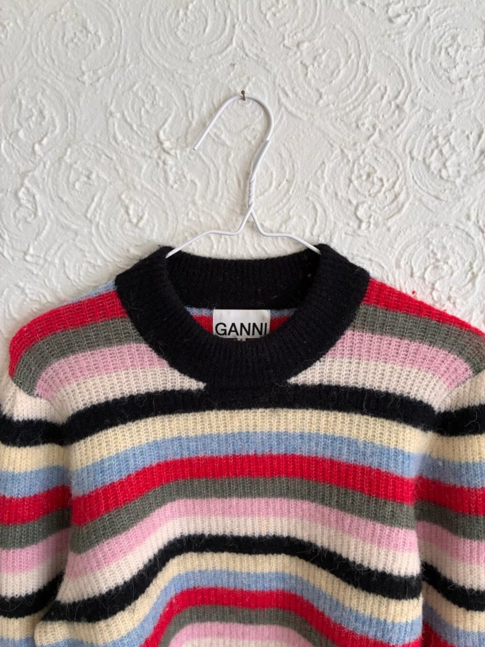 Ganni Striped Mockneck Sweater